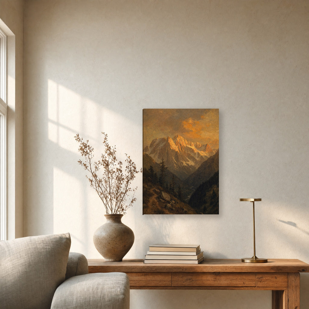 Œuvre accrochée dans un intérieur