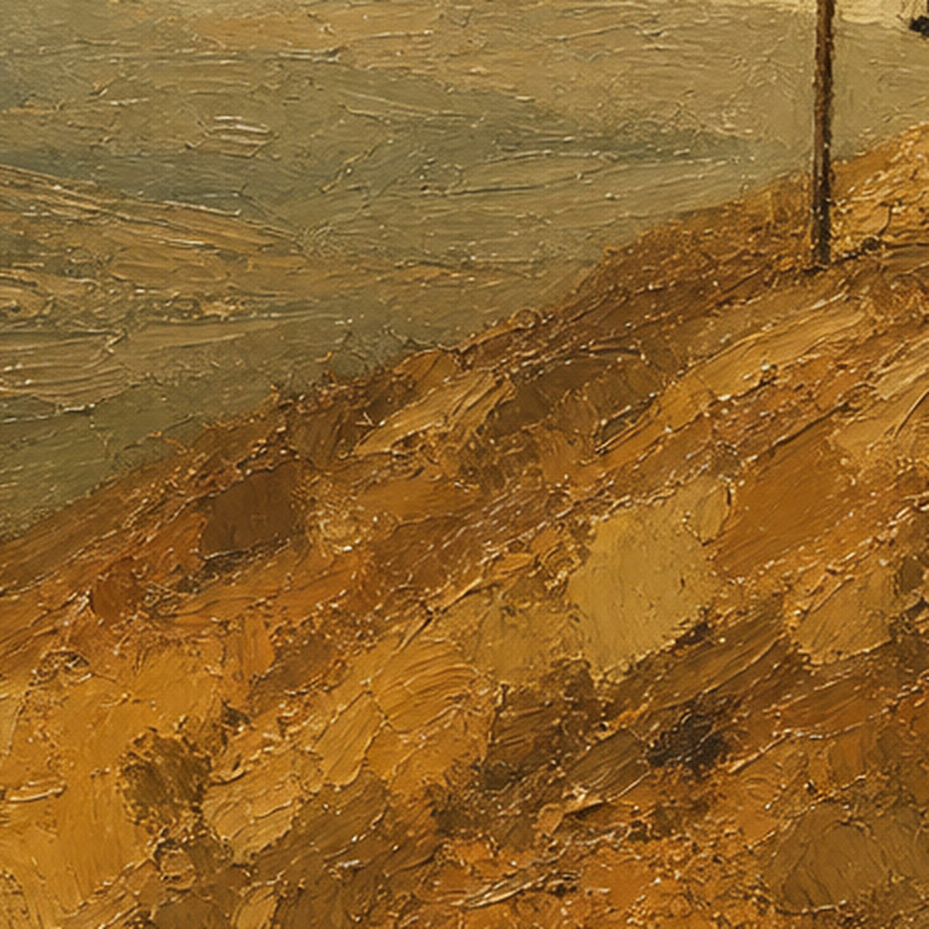 Détail de la matière, huile peinte à la main