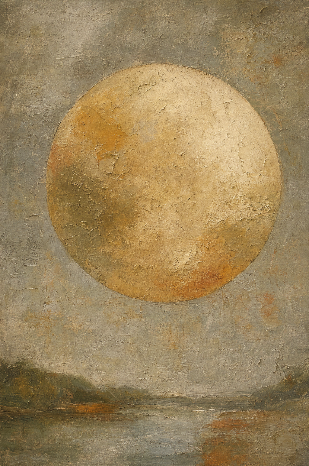 Lune d'ocre, peinture à l'huile Maison Patine