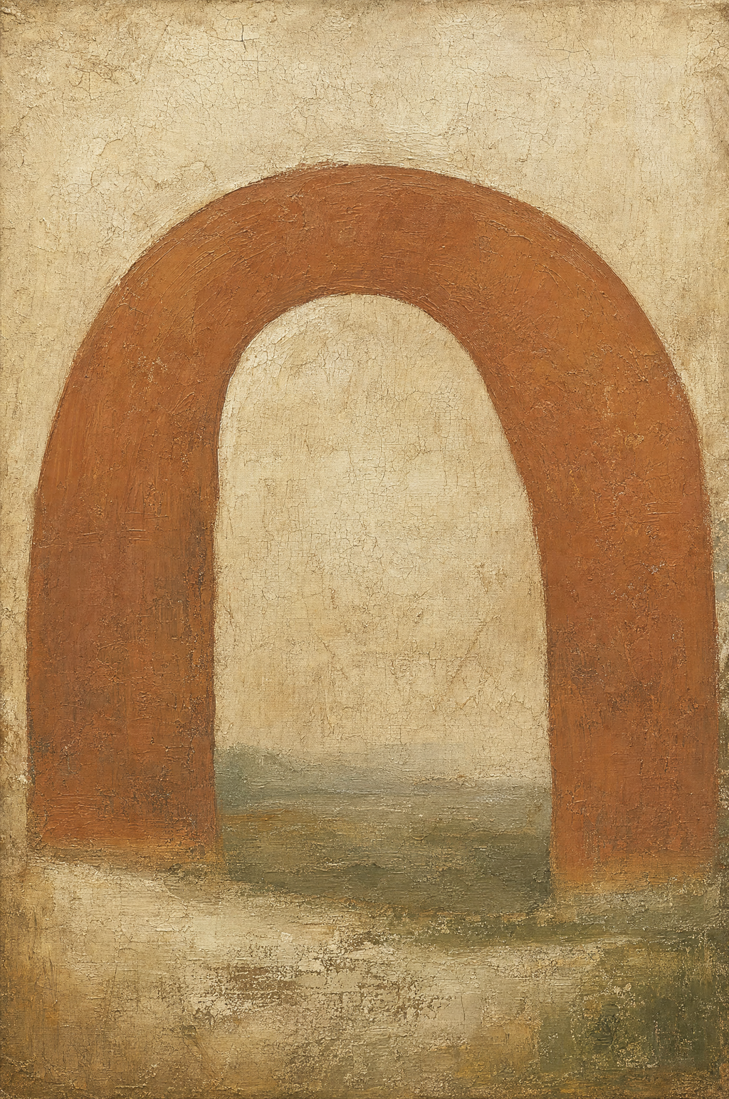 L'arche de terracotta, peinture à l'huile Maison Patine