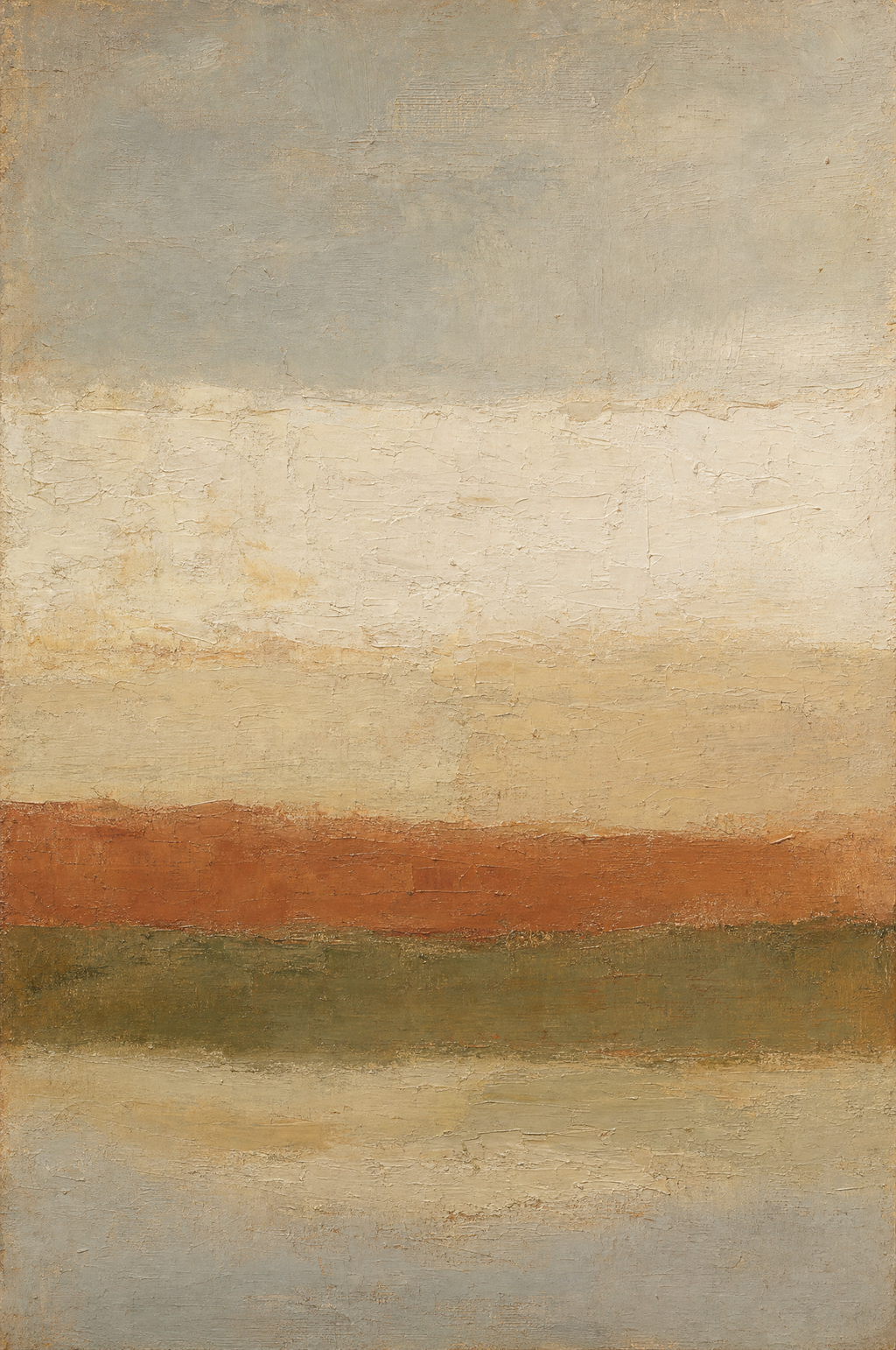 Horizon de terre, peinture à l'huile Maison Patine