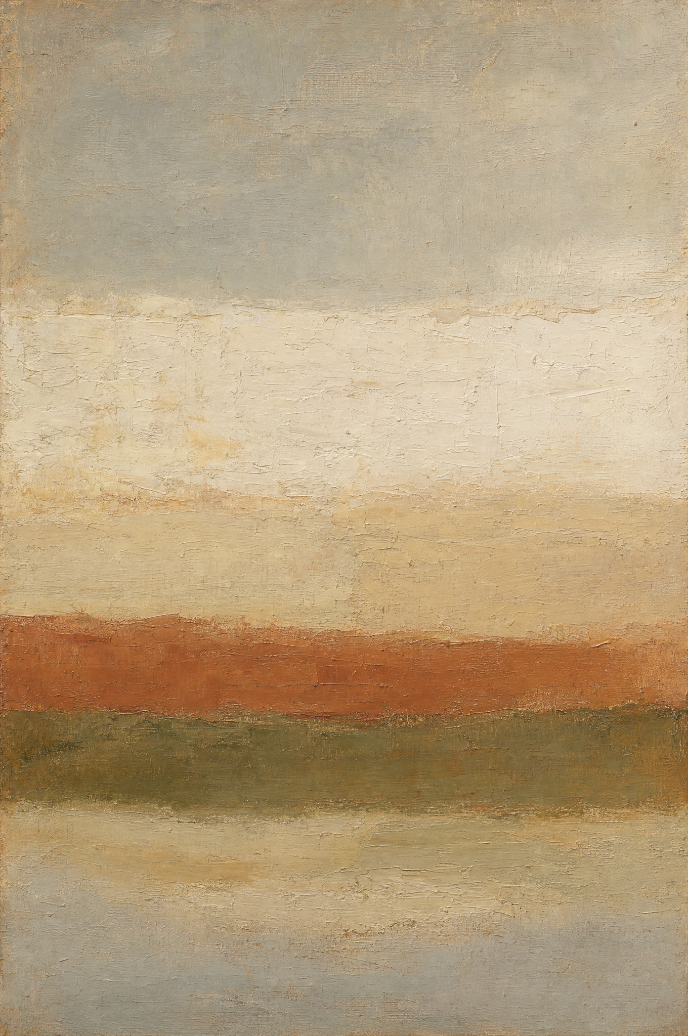 Horizon de terre, peinture à l'huile Maison Patine