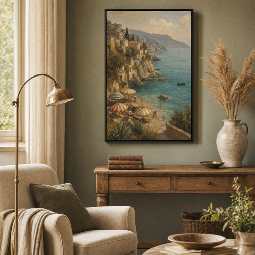 Balcon sur la Riviera accroché dans un intérieur (1)