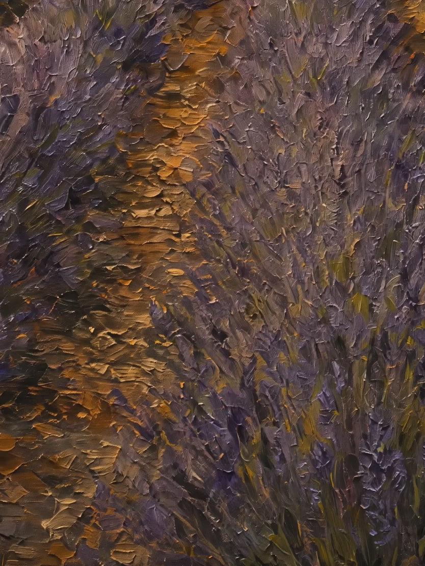 Campo de lavanda al atardecer