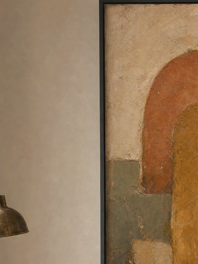 Arche d'ocre en vidéo, de la texture au salon