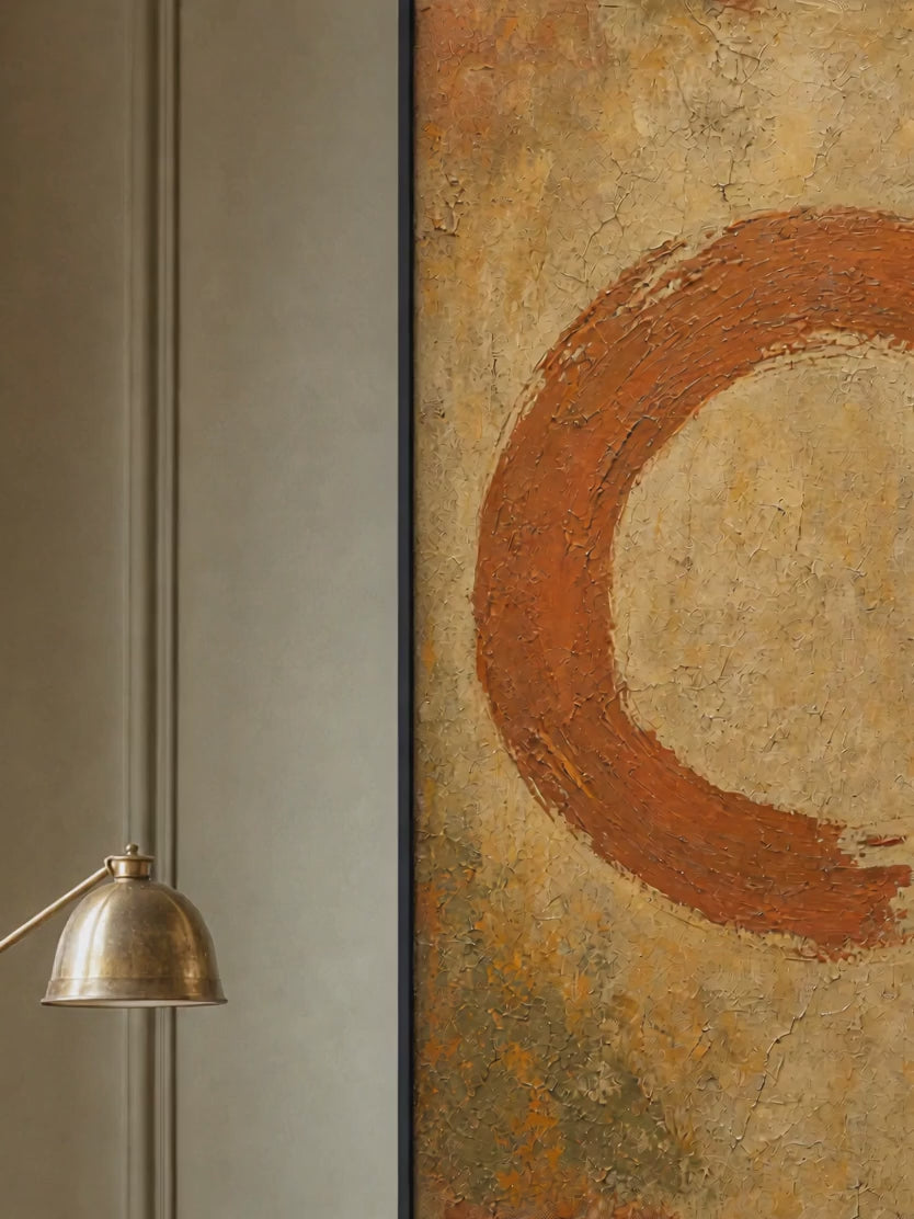 Cercle de terre en vidéo, de la texture au salon
