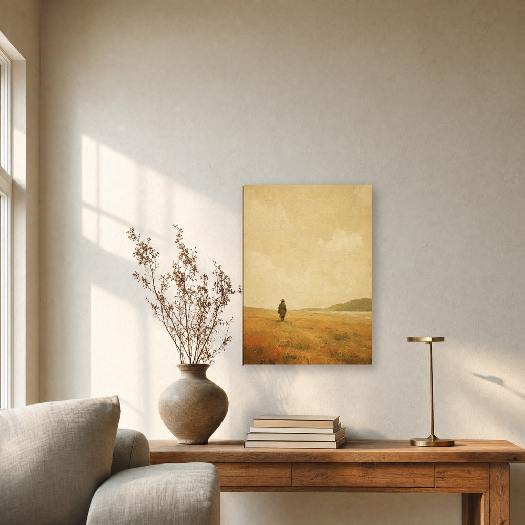 Œuvre accrochée dans un intérieur