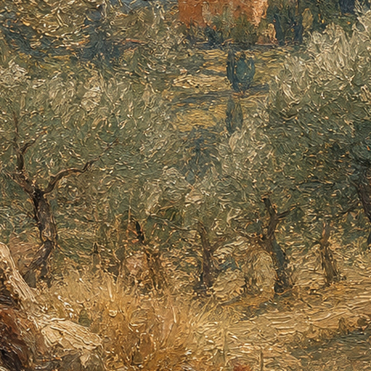 Détail de la matière, huile peinte à la main