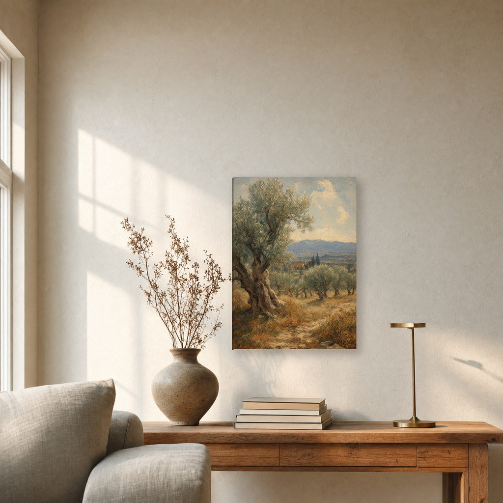 Œuvre accrochée dans un intérieur