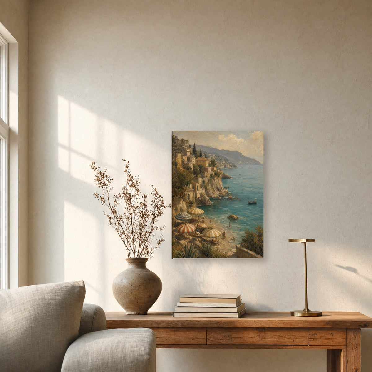 Œuvre accrochée dans un intérieur