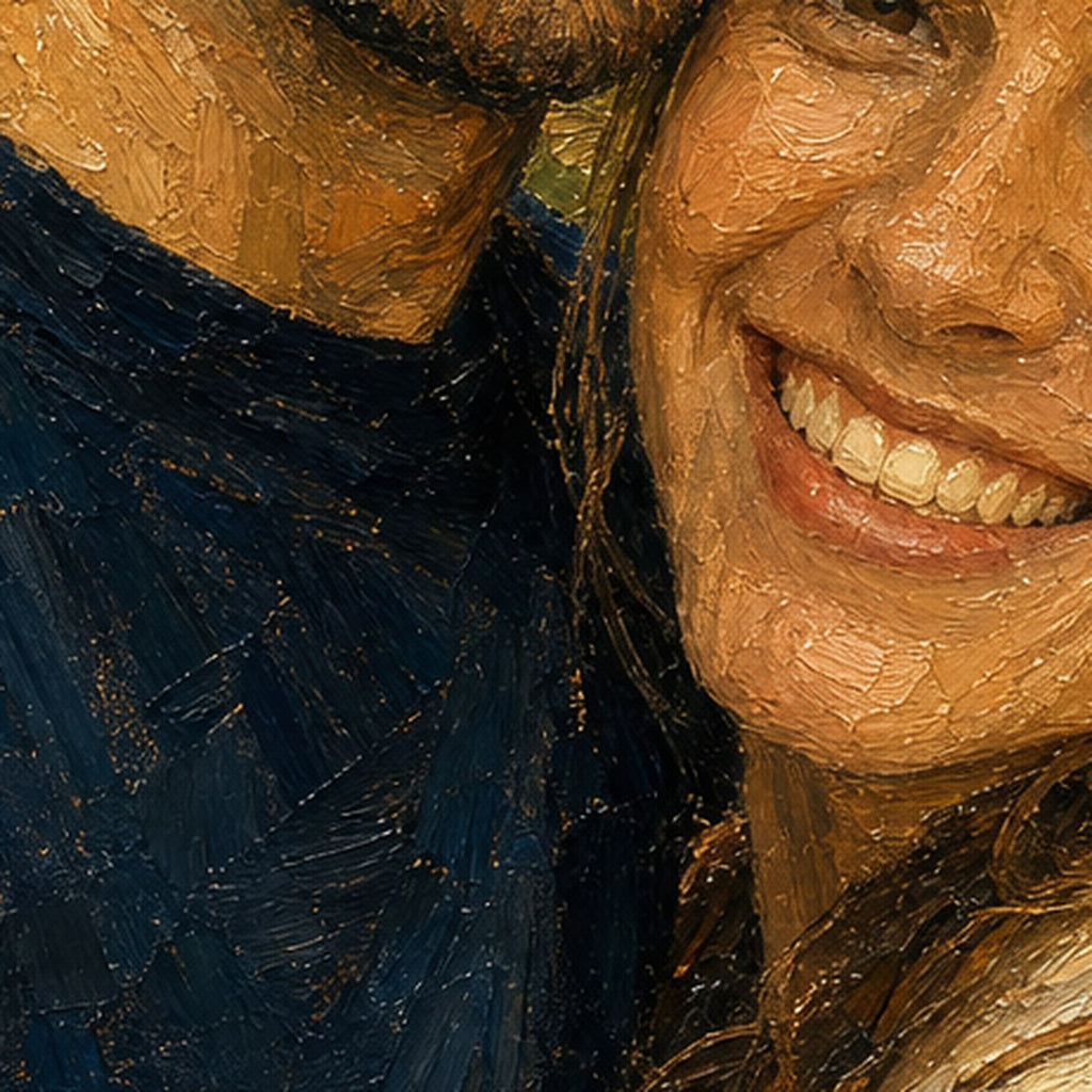 Détail de la matière, huile peinte à la main
