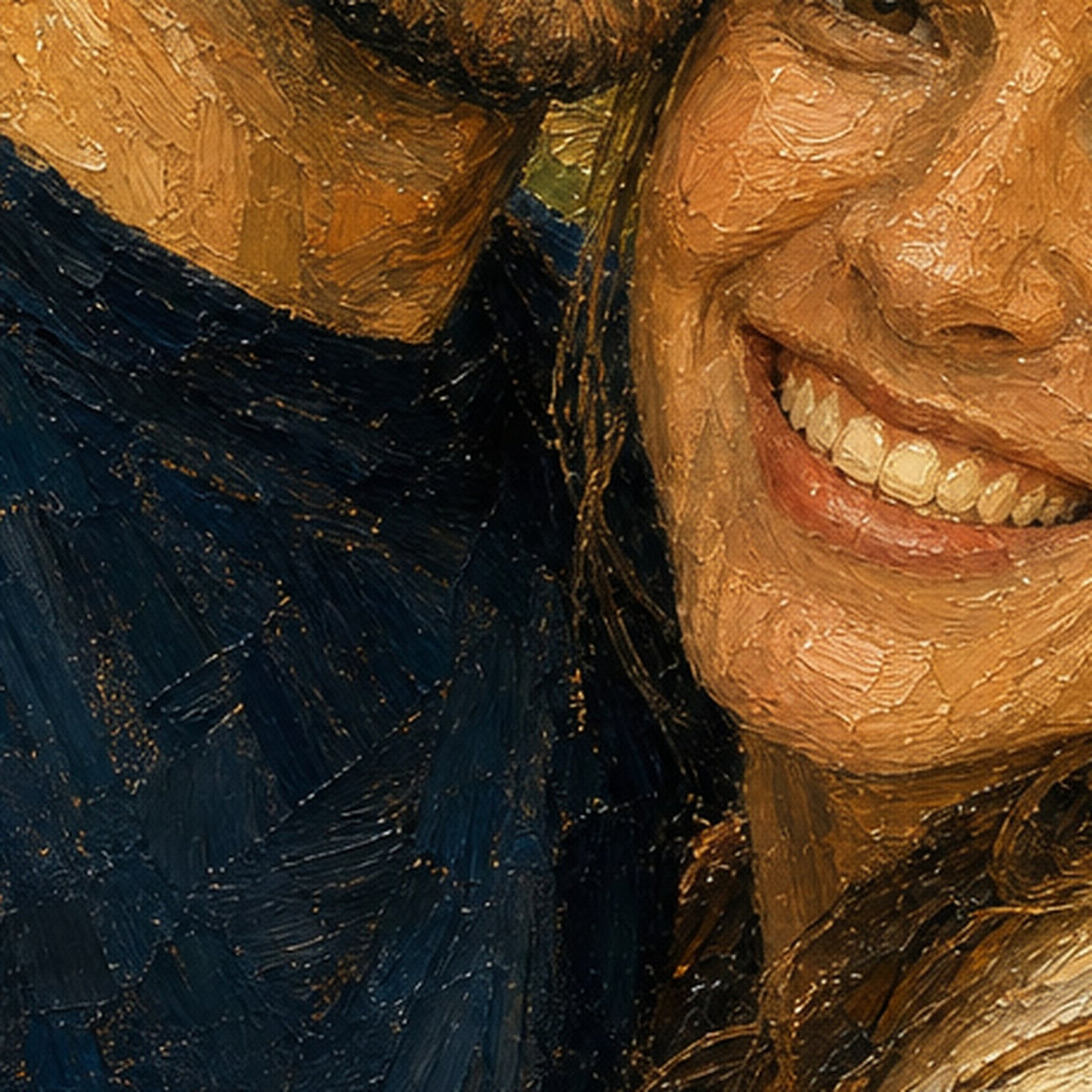Détail de la matière, huile peinte à la main