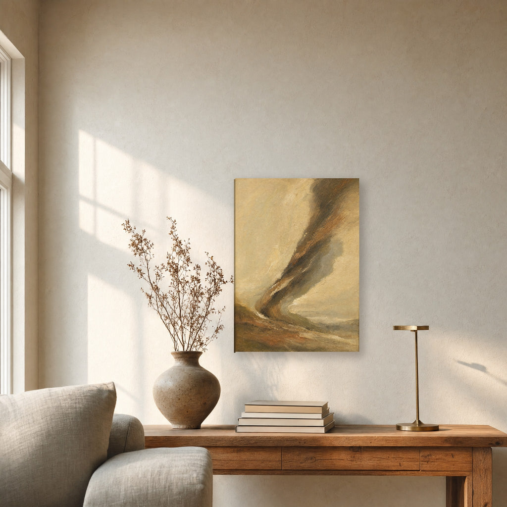 Œuvre accrochée dans un intérieur