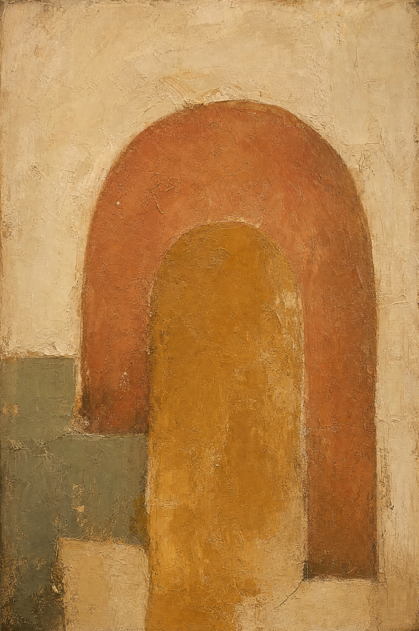 L'arche de terracotta, peinture à l'huile Maison Patine