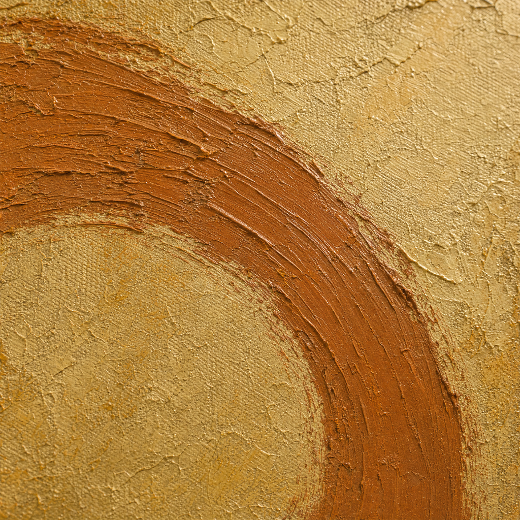 Cercle de terre, détail de la matière à l'huile