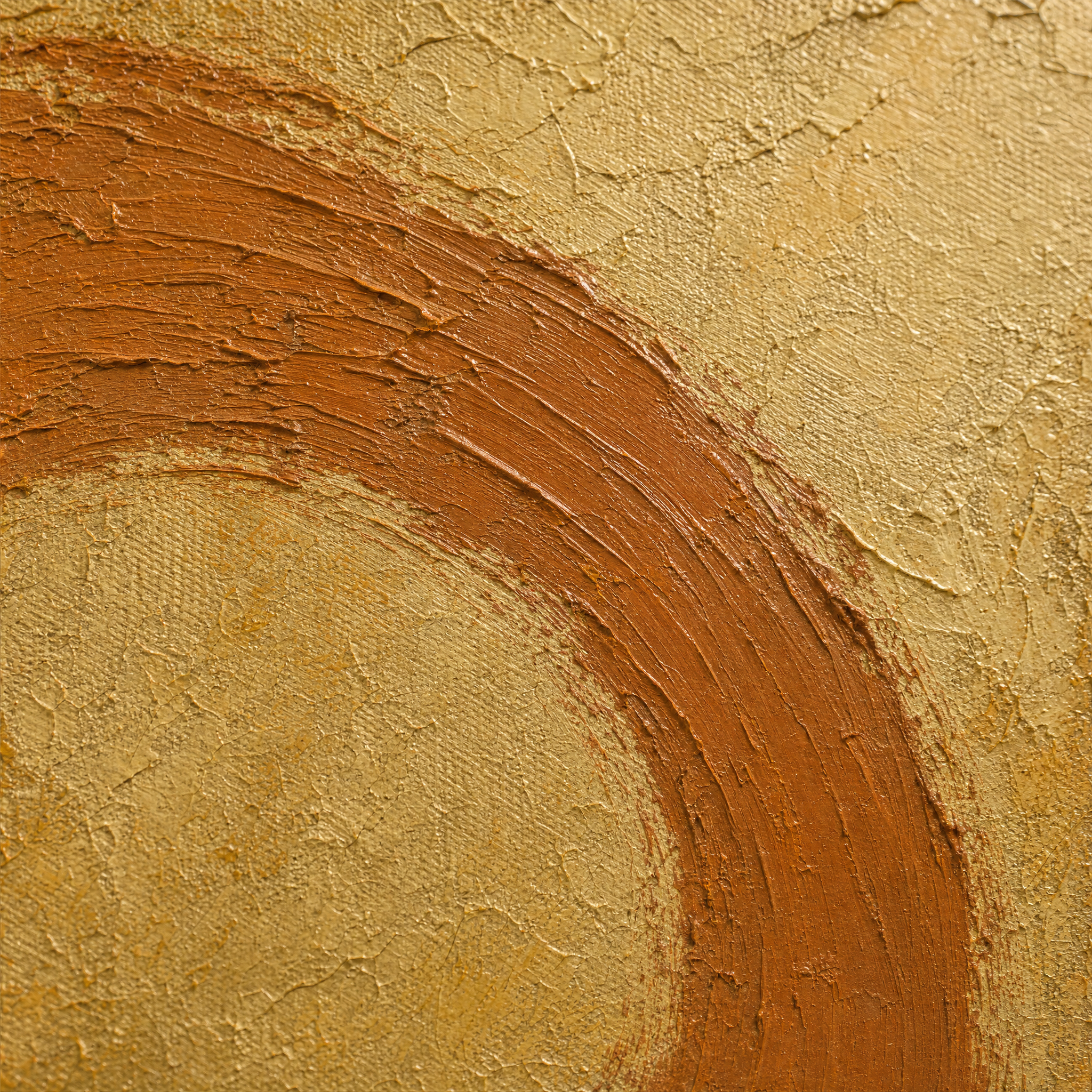 Cercle de terre, détail de la matière à l'huile