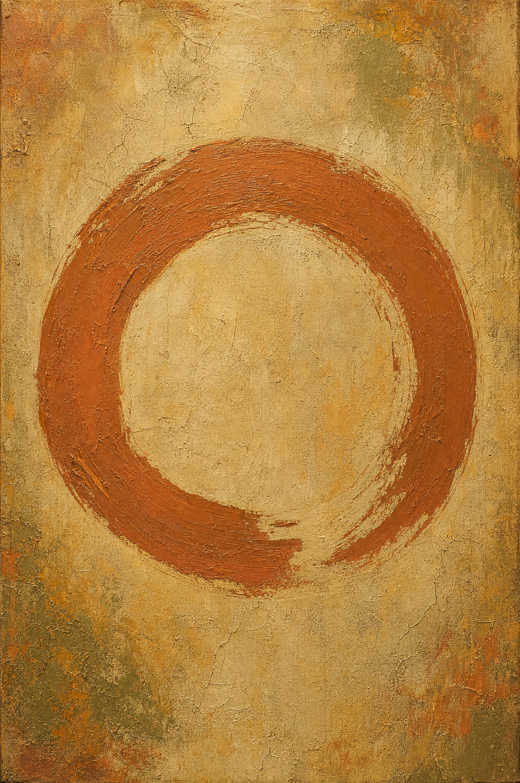 Cercle de terre, peinture à l'huile Maison Patine