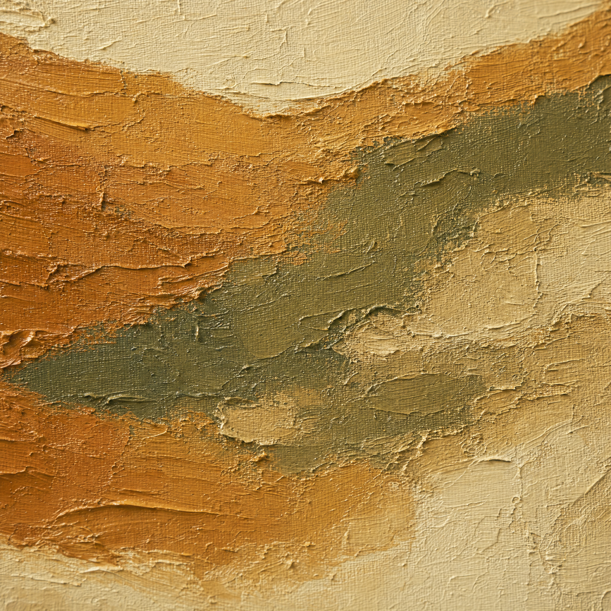 Ligne d'horizon, détail de la matière à l'huile