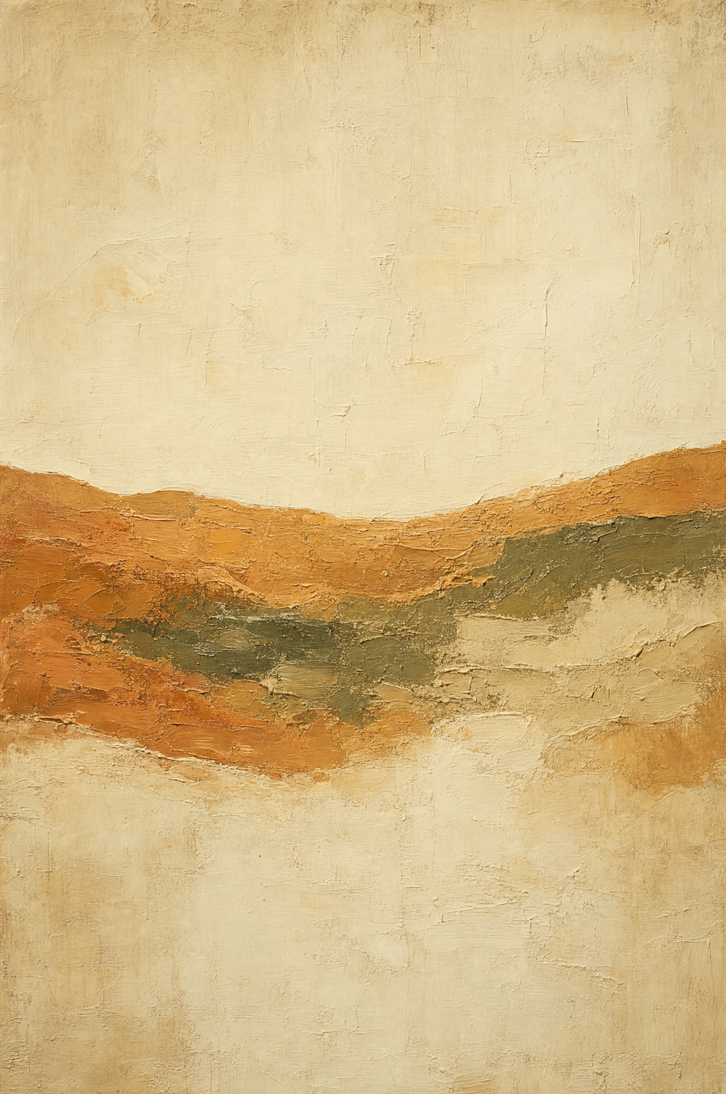 Ligne d'horizon, peinture à l'huile Maison Patine